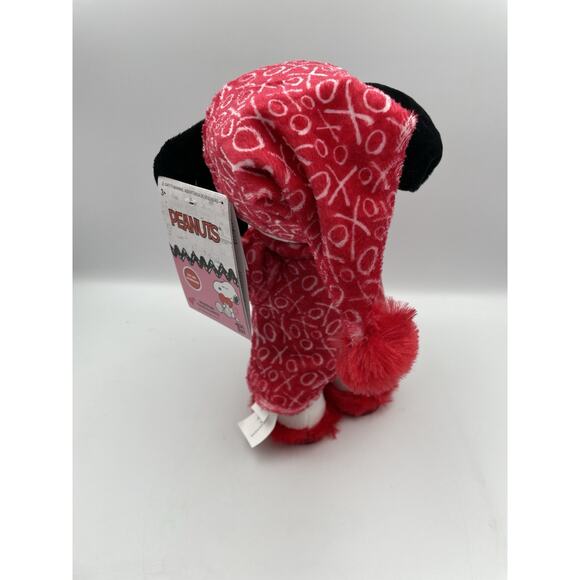 Snoopy Valentine Greeter NEW 2025 Hearts Pajamas 11" Plush Peanuts Waddler - Picture 5 of 13
